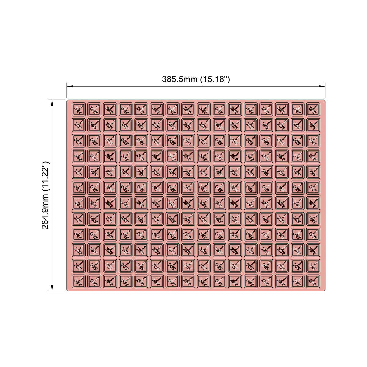 3.5mL Square Gummy Mold - Colorado THC Symbol