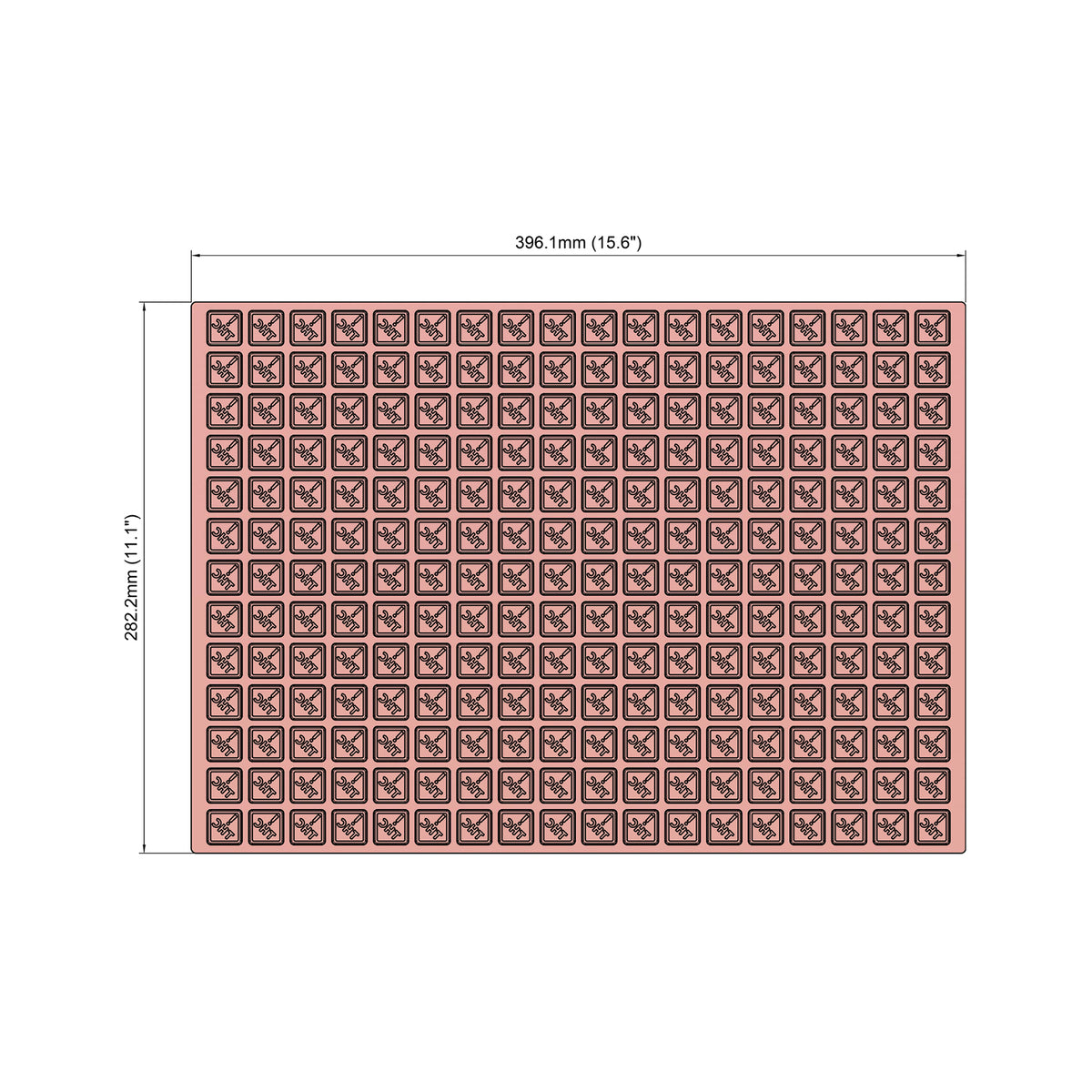 2.5mL Square Gummy Mold - Colorado THC Symbol