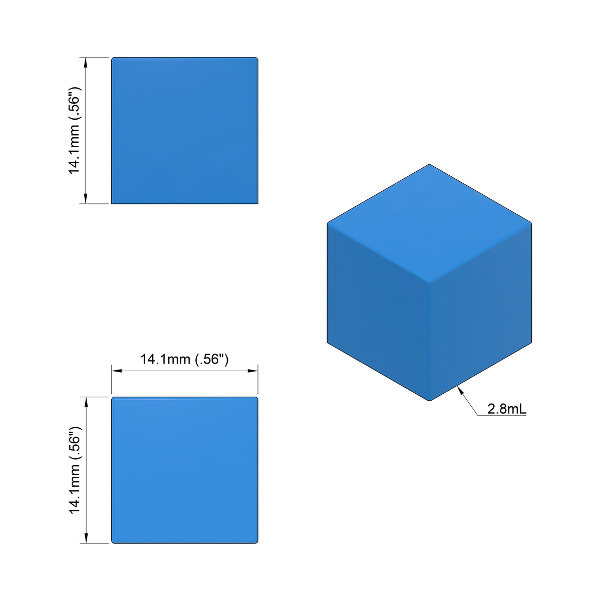 2.8mL Cube Gummy Mold