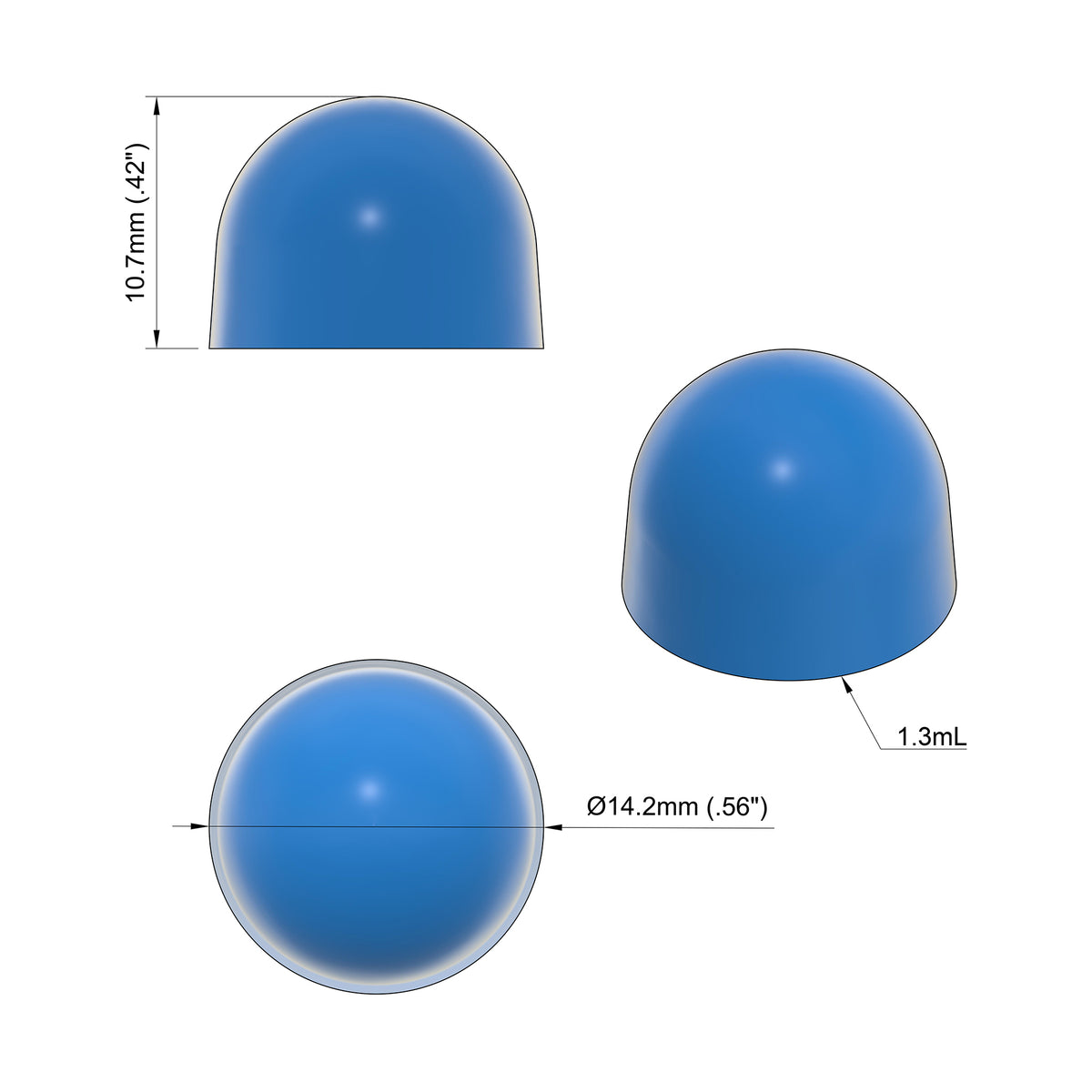 1.3mL Gumdrop Gummy Mold