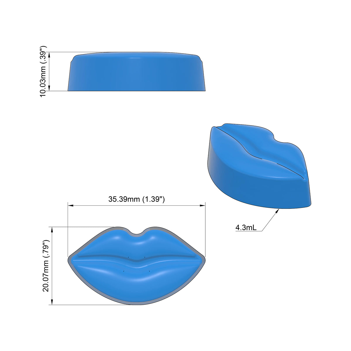 4.3mL Lips Gummy Mold