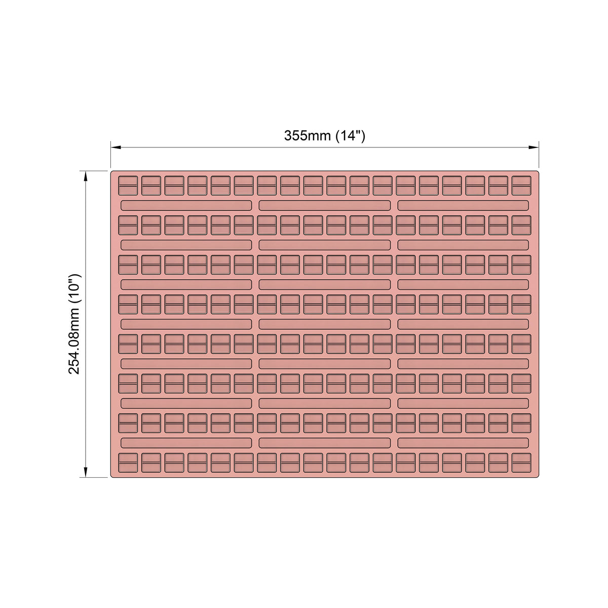 2.3mL Multidose Square Gummy Mold - Universal Depositor