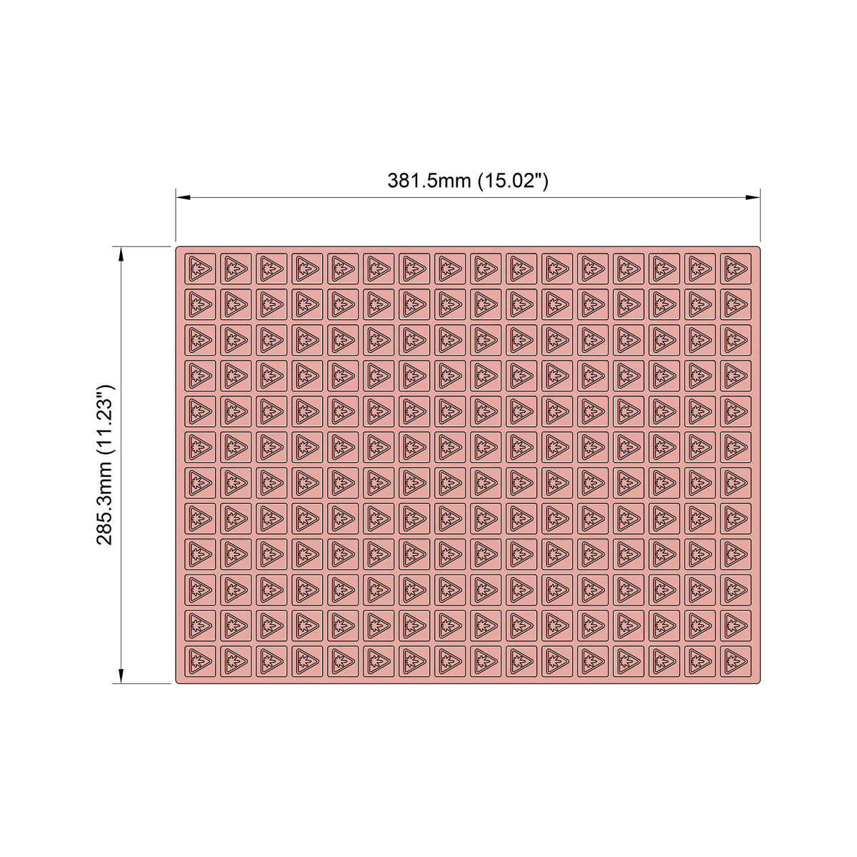 3.5mL Square Gummy Mold - New Jersey THC Symbol