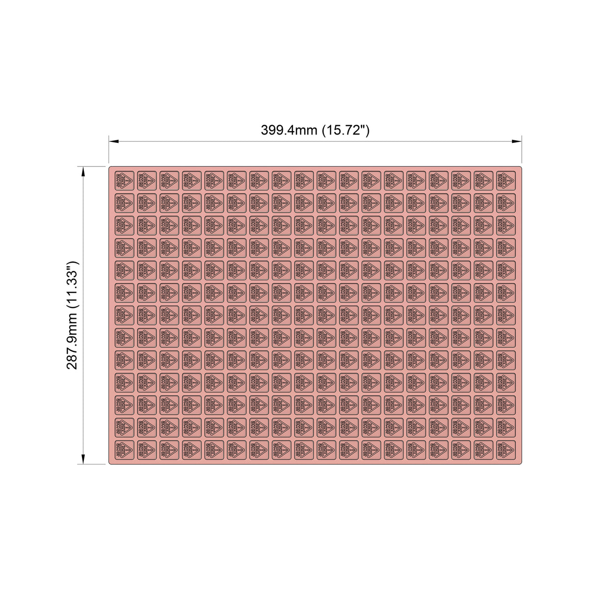 3mL Square Gummy Mold - Nevada THC Symbol &quot;10mg&quot;